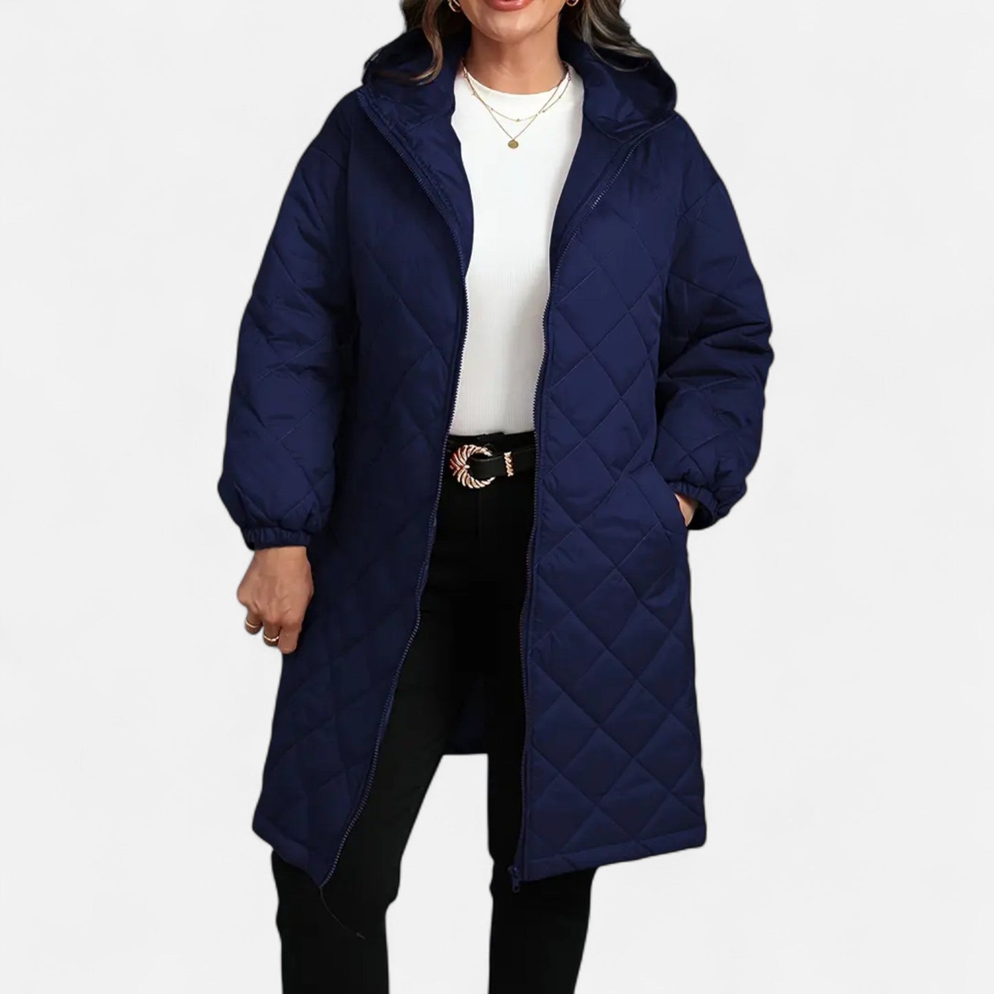 Chaqueta Acolchada Plus Size para Mujer